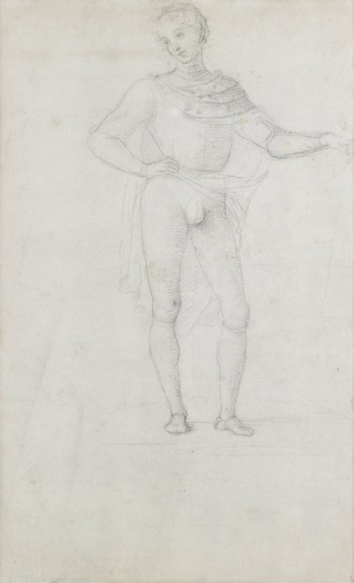 A Study for a Figure in an Adoration of the Magi by Pietro Perugino