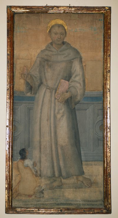 St Anthony of Padua and Bartolomeo di Maraglia from Perugia, circa 1512 by Pietro Perugino