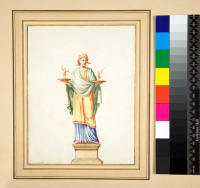 Female figure on pedestal by Pietro Santi Bartoli