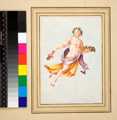 Male Figure with garland of leaves by Pietro Santi Bartoli