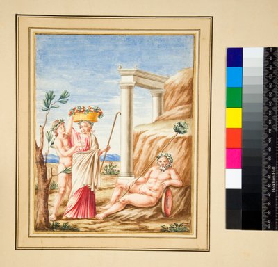 Man Reclining, Lady and Youth by Pietro Santi Bartoli
