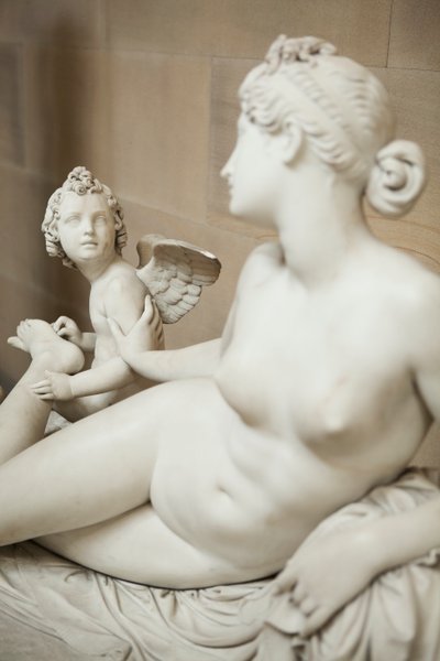 Venus with Cupid Removing a Thorn from Her Foot by Pietro Tenerani
