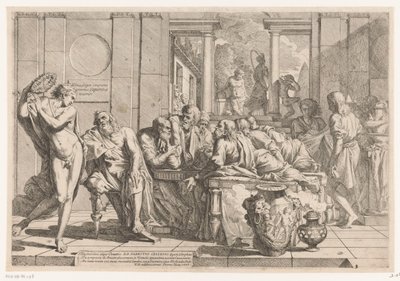 Alcibiades Interrupts Conversation Between Socrates and His Friends by Pietro Testa