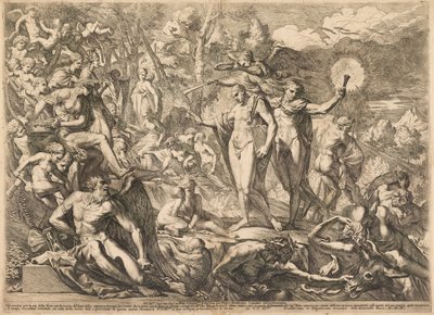 The Triumph of the Virtuous Artist on Parnassus by Pietro Testa