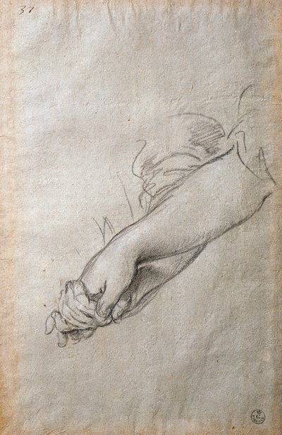 Hands and arms, study for The Golden Acortonage fresco by Pietro da Cortona