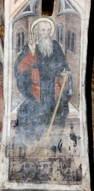 Saint Anthony the Abbot, Doctor of the Church by Pietro da (15th century) Saluzzo