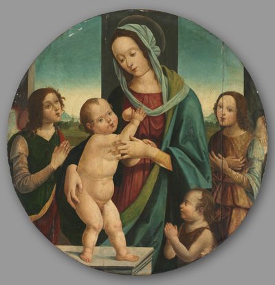 Virgin and Child with John the Baptist and Angels by Pietro del Donzello