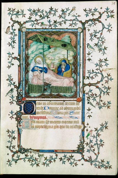 Nativity. From the Petites Heures du Duc de Berry by Pol de Limbourg