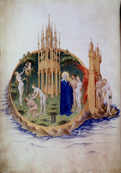 The Original Sin, Adam and Eve Expelled from Paradise by Pol de Limbourg