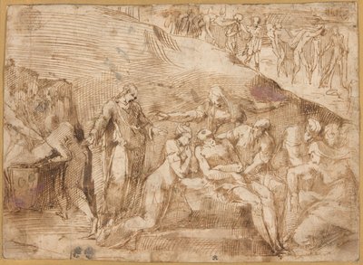 The Lamentation of Christ (recto and verso) by Polidoro da Caravaggio