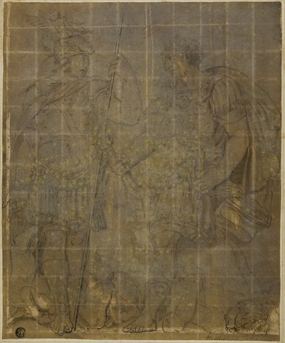 Two Roman Warriors with She-Wolf, Romulus, and Remus by Polidoro da Caravaggio