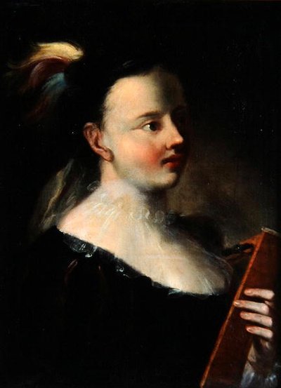 Lady with Kitara by Polish School