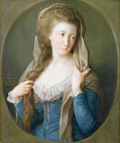 Portrait of a Woman, traditionally identified as Margaret Stuart, Lady Hippisley by Pompeo Girolamo Batoni