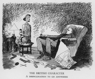The British Character, A disinclination to go anywhere by Pont