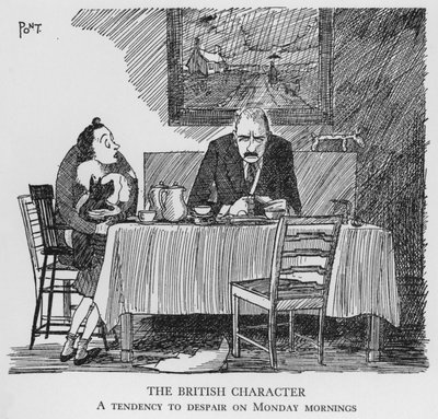 The British Character, A Tendency to Despair on Monday Mornings by Pont