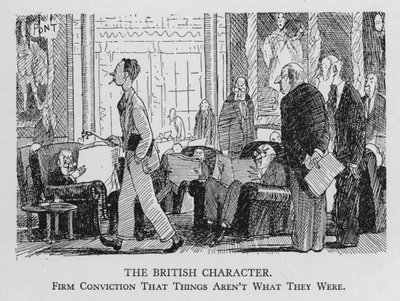 The British character; Firm conviction that things aren