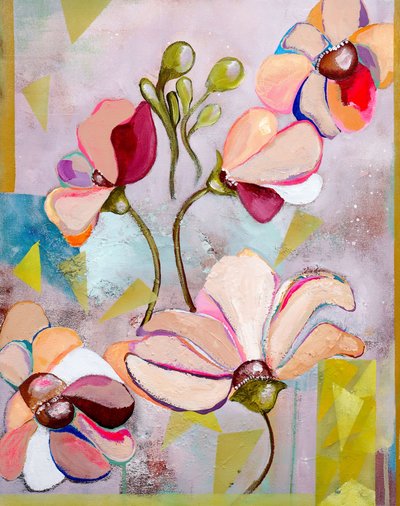 Colorful Abstract Flowers by Poonam Choudhary
