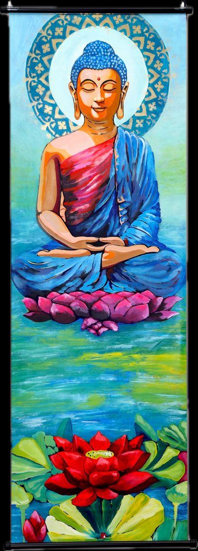Serene Buddha Lotus by Poonam Choudhary