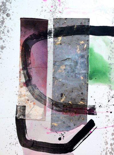 Textured Abstract Collage by Poonam Choudhary