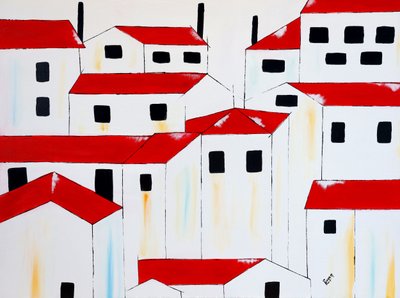 White Houses Red Roofs by Poonam Choudhary