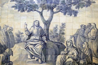 Church of Mercy. The Sermon on the Mount. Jesus. Evora. Portugal. by Portuguese School