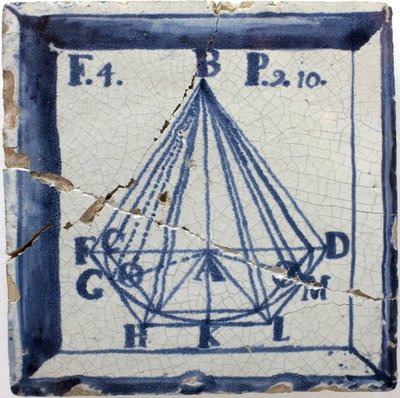 Geometric schema of a pyramid by Portuguese School