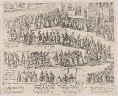 Marriage Procession for the Wedding of Elizabeth Stuart, Daughter of James I by Possibly by Abraham Hogenberg.