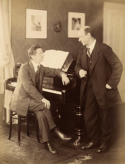 Alexander Zemlinsky and Arnold Schönberg in Prague by Prague . Photo studio Schlosser and