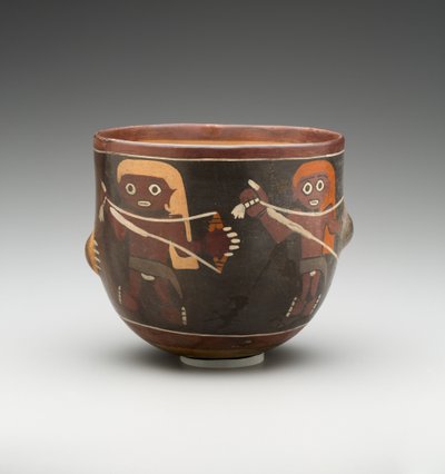 Bowl Decorated with Men Spinning by Pre Columbian Pre Columbian