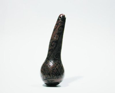Coca container with burnt decoration, Chancay by Pre Columbian Pre Columbian
