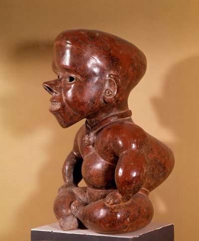 Statuette of Naked Hunchback Sitting by Pre Columbian Pre Columbian