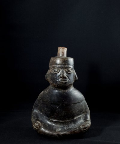 Anthropomorphic Vase with Handle / Peru, Mochica Culture by Precolombian Precolombian