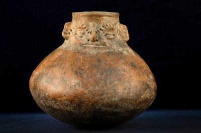 Globular Ceramics with Cephalomorphic Neck / Pre-Columbian Art by Precolombian Precolombian
