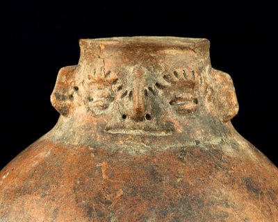 Globular Ceramics with Cephalomorphic Neck / Pre-Columbian Art by Precolombian Precolombian
