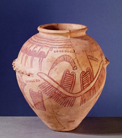 Vase depicting two shrines on a barge, c.3500 BC by Predynastic Period Egyptian