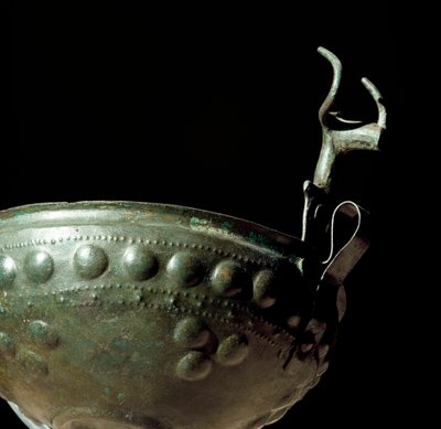 Etruscan civilization: bronze cup from the necropolis of Tolfa, Lazio. 10th century BC. Rome, Museo Nazionale Preistorico Etnografico Luigi Pigorini by Prehistoric Prehistoric