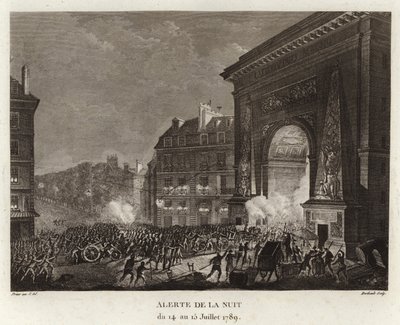Crowds Gather in the Shadows of a Triumphal Arch by Prieur