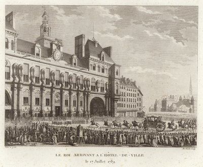 The Arrival of the King at the Town Hall by Prieur