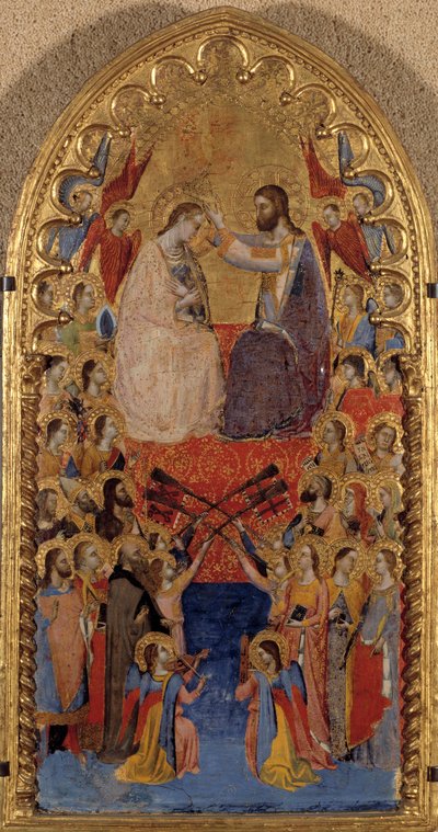 The Coronation of the Virgin Altarpiece by Puccio di Simone by Puccio di Simone