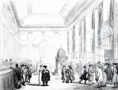 Bank of England, Great Hall, from Ackermann