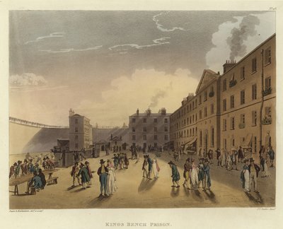 Kings Bench Prison by Pugin and Rowlandson