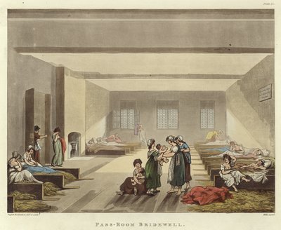 Pass Room Bridewell by Pugin and Rowlandson