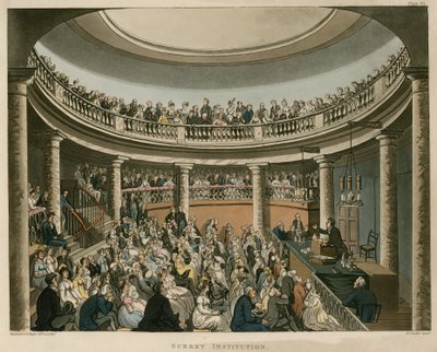 Surrey Institution, Southwark by Pugin and Rowlandson