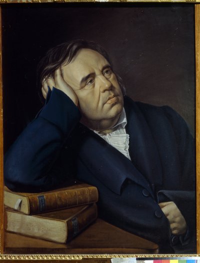 Portrait of the Fabulist I.A. Krylov by Pyotr Alexeevich Olenin