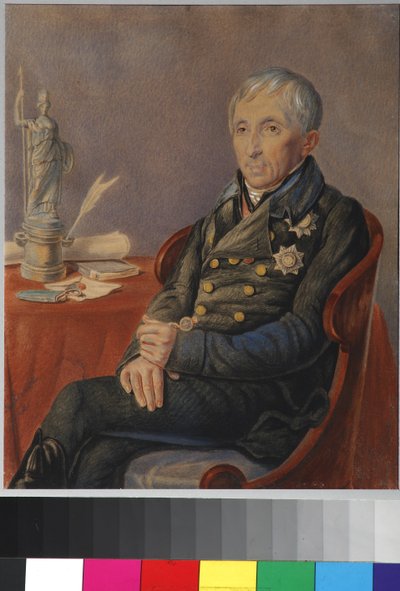 Portrait of Alexey Nikolayevich Olenin (1763-1843) by Pyotr Alexeevich Olenin