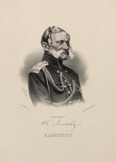 Portrait of General Nikolai Nikolayevich Annenkov by Pyotr Fyodorovich Borel