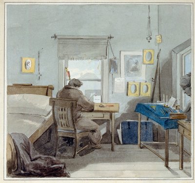 At Work. In the Pavel Nashchokin House. by Pyotr Fyodorovich Sokolov