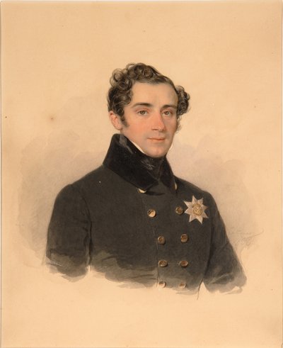 Portrait of Prince Alexander Fyodorovich Golitsyn 1796-1864, 1838 by Pyotr Fyodorovich Sokolov
