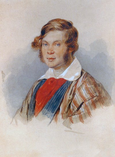 Portrait of the Poet Prince Pyotr A. Vyazemsky by Pyotr Fyodorovich Sokolov