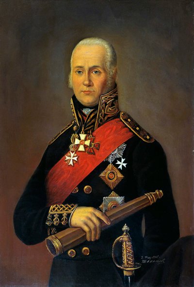 Portrait of the Admiral Fyodor Fyodorovich Ushakov by Pyotr Nikolaevich Bazhanov